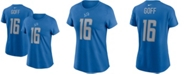 Nike Women's Jared Goff Blue Detroit Lions Name Number T-shirt